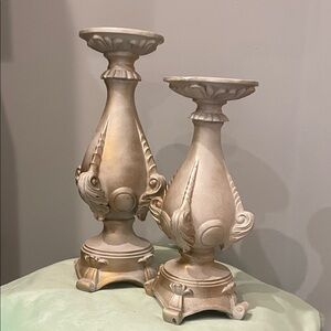 Golden Candle Holders set of two